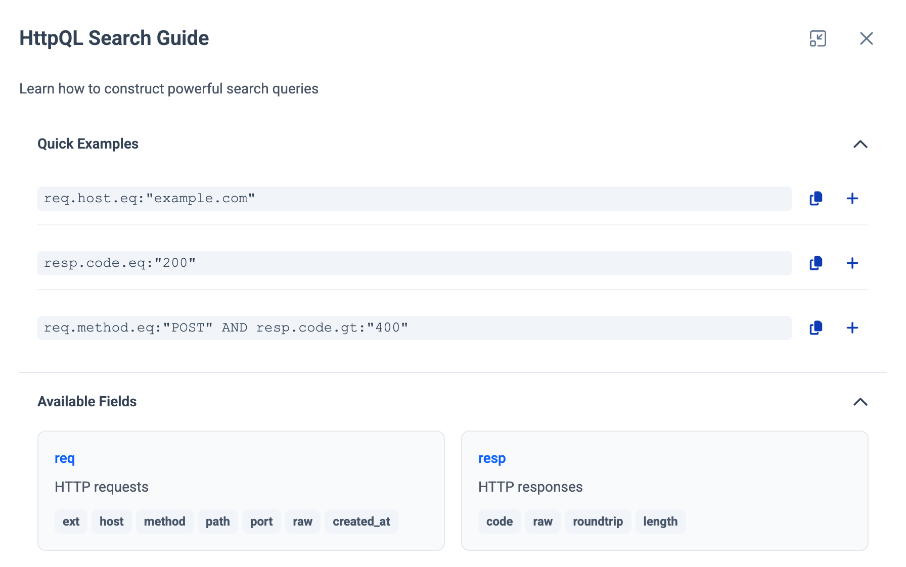 HTTPQL Feature